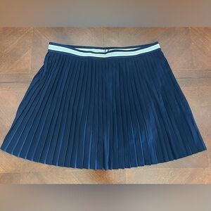 NWT LOFT Lou & Grey sz XL Navy Pleated Mini Skirt